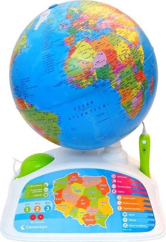 Exploreglobe CLEMENTONI 50847 CLM interaktyvus gaublys, lenkų k.