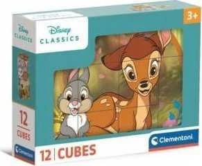 Clementoni CLE Cubi kaladėlės, 12 Disney Classic, 41196