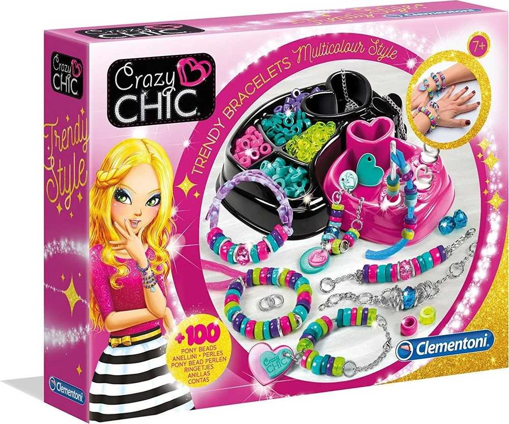 CLEMENTONI CRAZY CHIC apyrankių su žiedeliais rinkinys MULTICOLOR, 15180