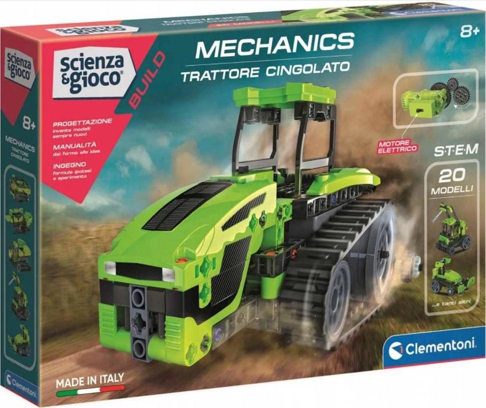Mechanikos laboratorija – Vikšrinis traktorius – Clementoni 50689 konstravimo rinkinys