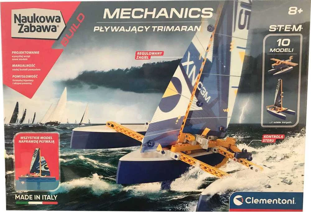 Mechanikos laboratorijos konstravimo rinkinys – plūduriuojantis Trimaranas – Clementoni 50698