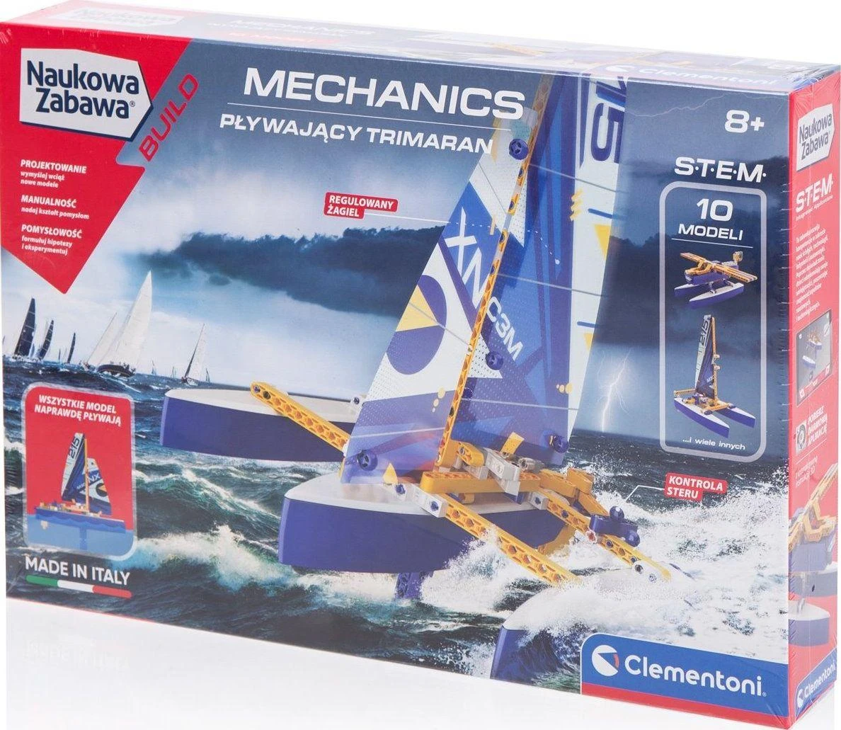 Mechanikos laboratorijos konstravimo rinkinys – plūduriuojantis Trimaranas – Clementoni 50698