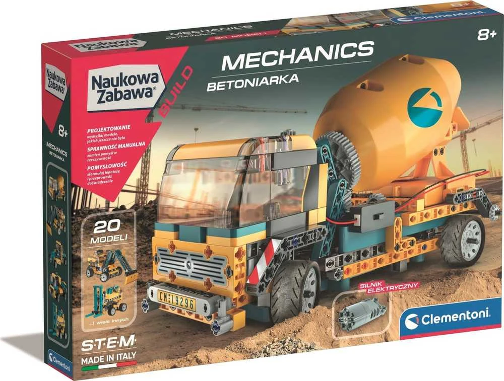 Mechanikos laboratorijos konstrukcijų rinkinys - Betono maišyklė - Clementoni 50807