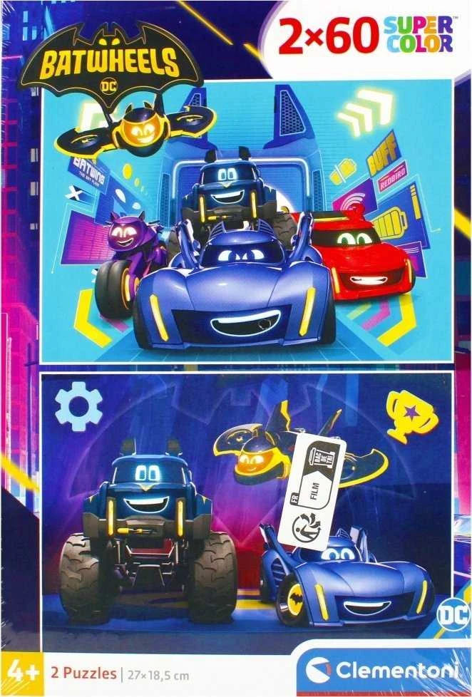 Clementoni Dėlionė 2x60 vnt. - Batwheels
