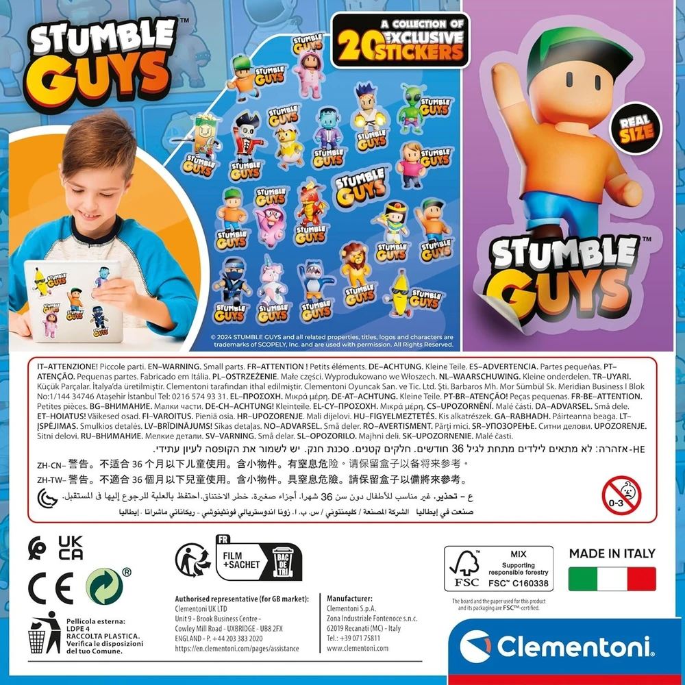 Dėlionė Clementoni CLE puzzle 180 SuperKolor Stumble Guys 29324