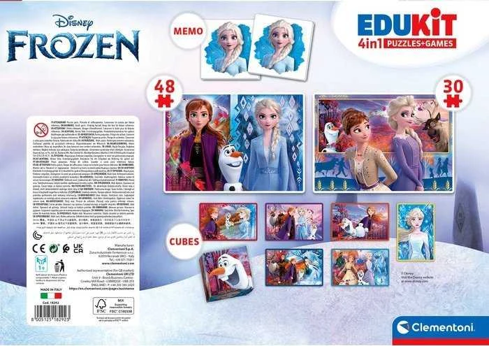 Clementoni Dėlionė Frozen Edukit 4in1