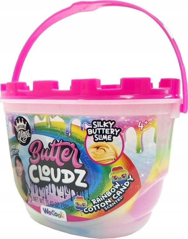 Clementoni Compound Kings – Compound Kings – Butter Cloudz 380 g, Rainbow Cotton Candy, NON SCENT (40269)