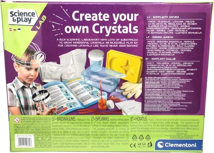 CLEMENTONI SCIENCE mokslinis rinkinys Cristals (LT, LV, EE), 50369