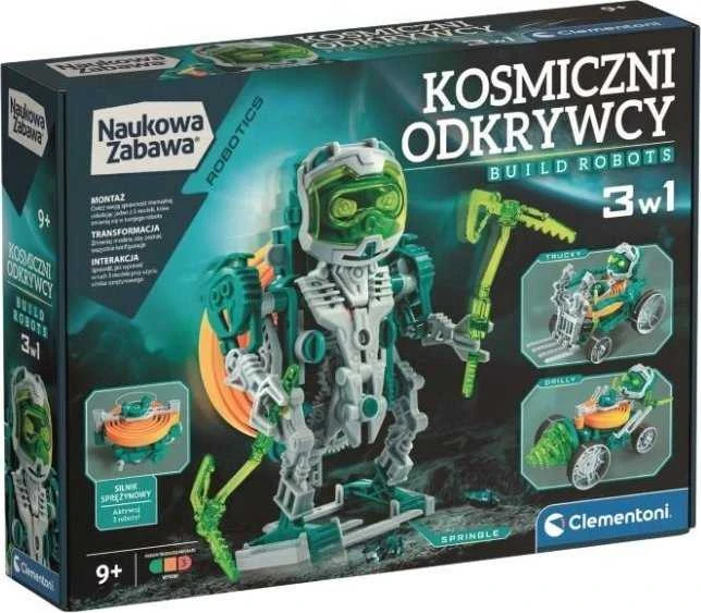 Mechanikos laboratorijos konstrukcijų rinkinys - Kosmoso tyrinėtojai - Kurkite robotus 3in1 - Clementoni 50873
