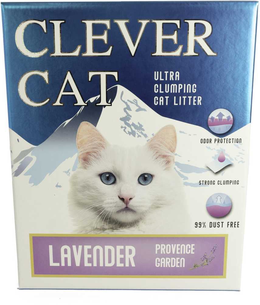 Kraikas dla kota Clever Cat żwirek dla kota levanda 10 L