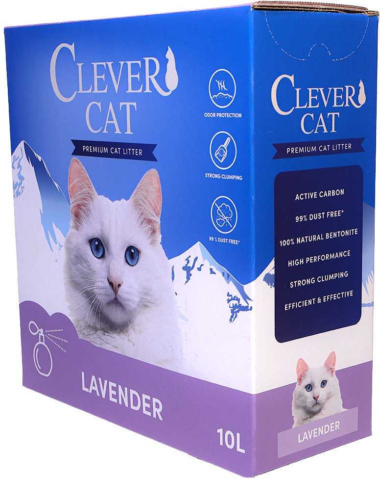 Kraikas dla kota Clever Cat żwirek dla kota levanda 10 L