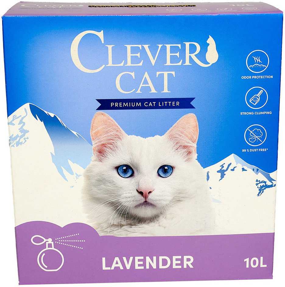 Kraikas dla kota Clever Cat żwirek dla kota levanda 10 L