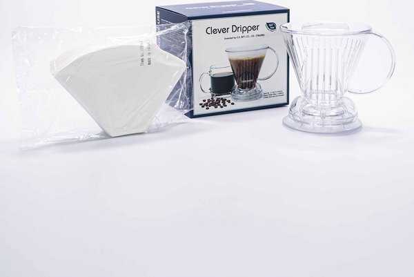 Clever Dripper - L 500ml Transluscent + 100 Filters