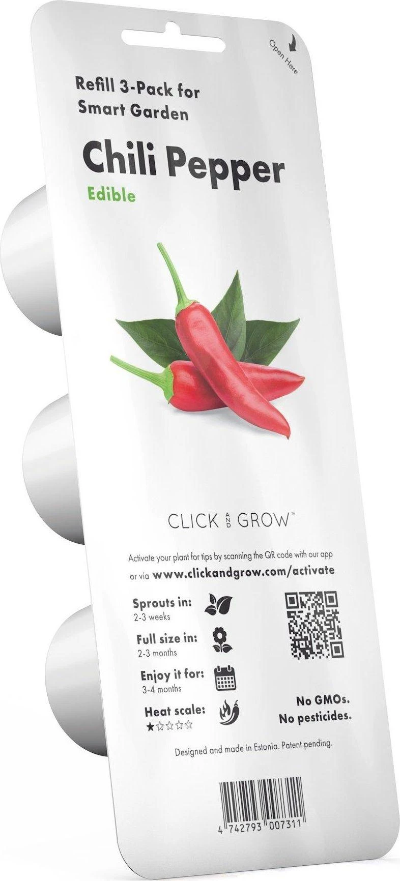 Click and Grow 3 vnt. papildymas - čili pipirų sėklos