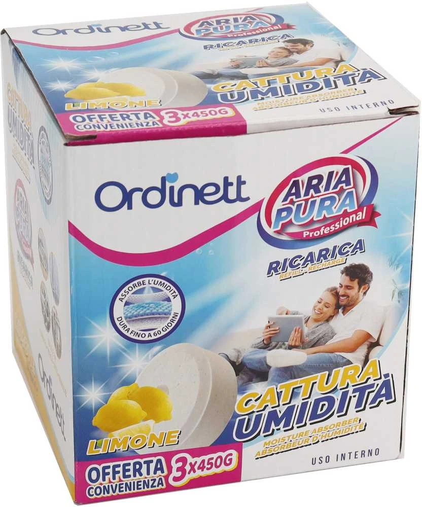 Sausintuvas ORDINETT Moisture absorbent refill tablets 450g x 3 pcs. lemon