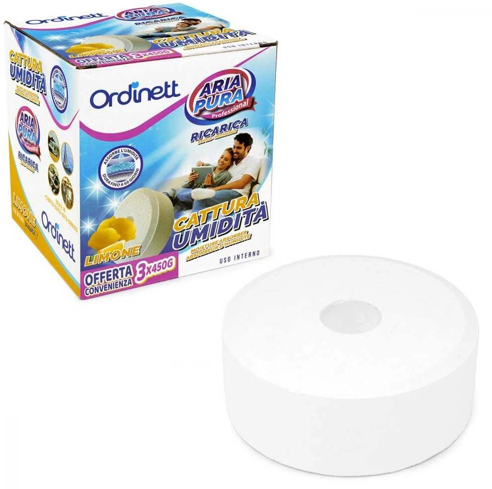 Sausintuvas ORDINETT Moisture absorbent refill tablets 450g x 3 pcs. lemon