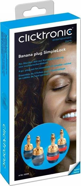 Clicktronic Banana kištukas SimpleLock