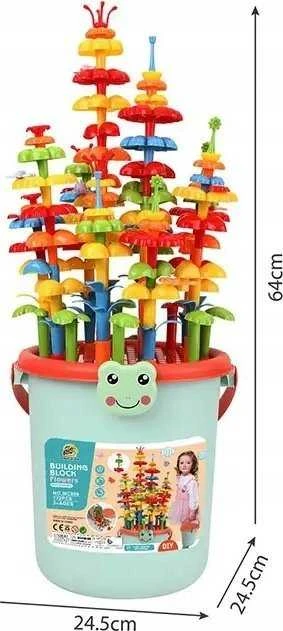 Clics toys „Clics“ statybinių plytų sodo rinkinys, 172 vnt., kibiras