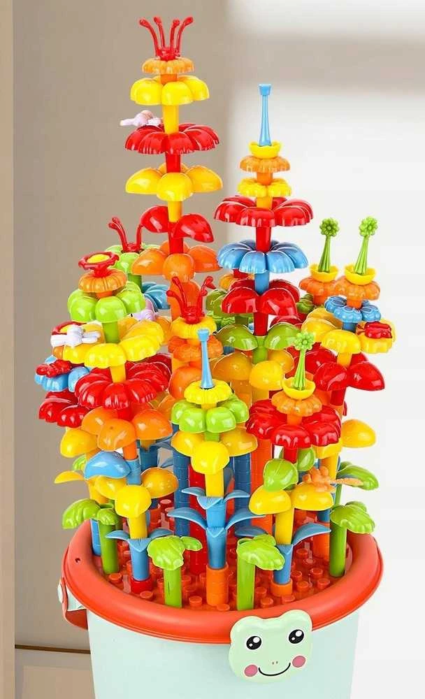 Clics toys „Clics“ statybinių plytų sodo rinkinys, 172 vnt., kibiras