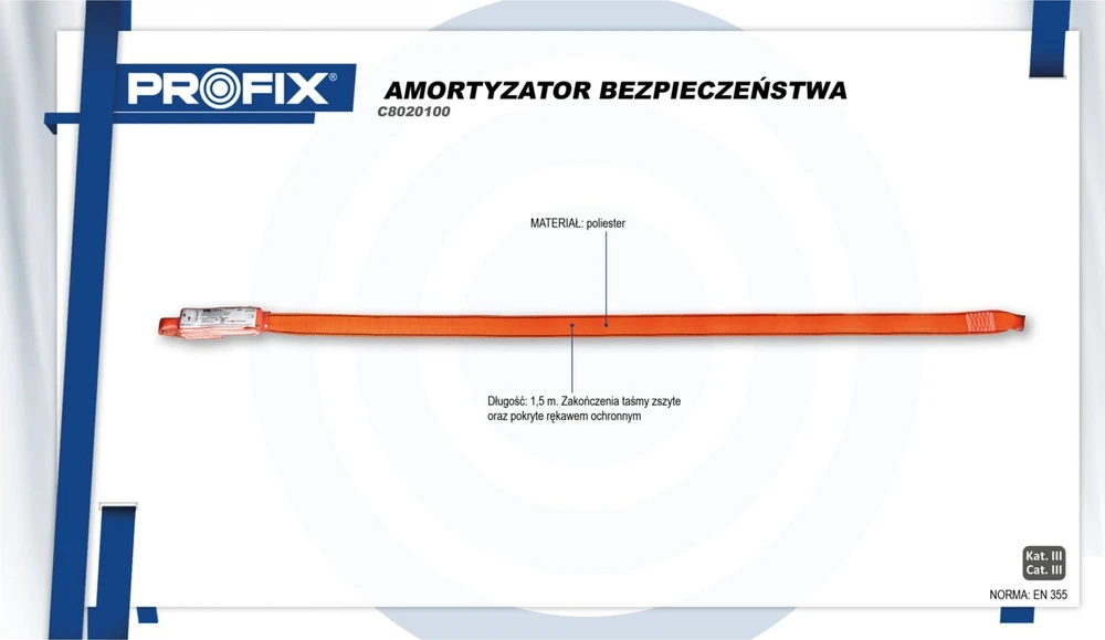 Amortyzator „Climax“ apsauginis amortizatorius, modelis 31-a, 1,5 m, CE