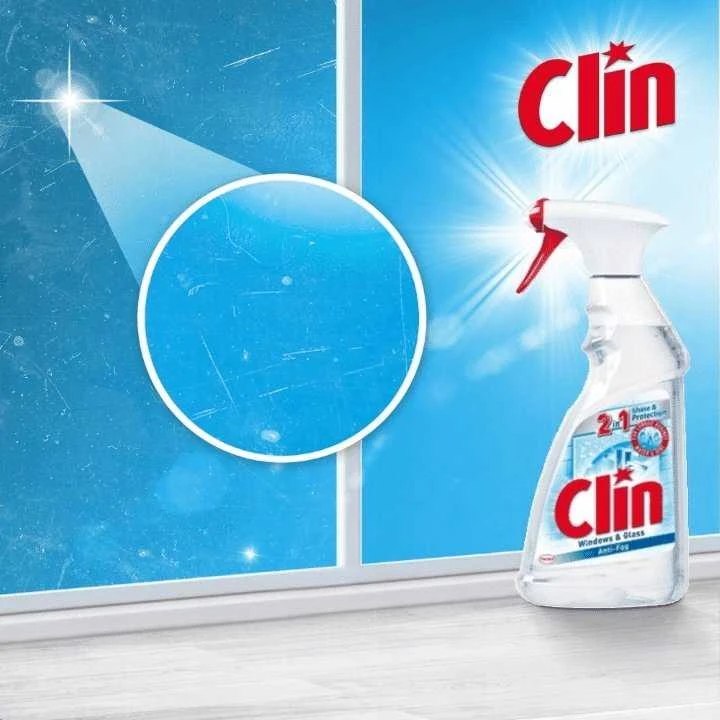 Langų valiklis CLIN Streak Free Windows & Mirrors Anti-Fog, 500 ml