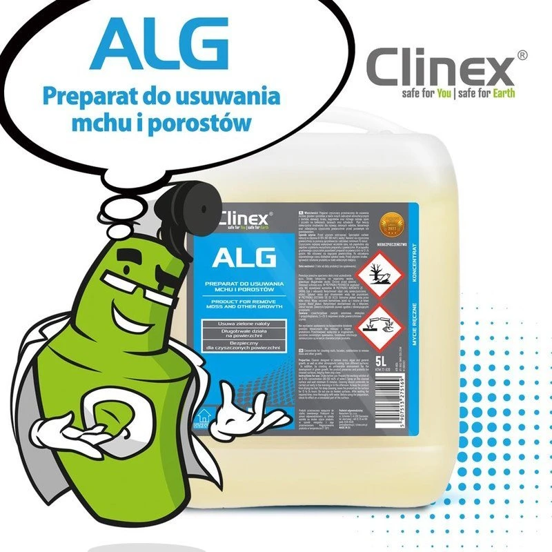 Clinex ALG - Skystis samanoms ir kerpėms šalinti - 5 l