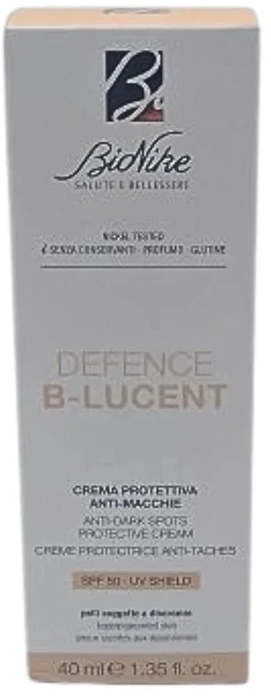 BioNike Defence B-Lucent prieš tamsiąsias dėmes prieš saulę kremas veidui SPF 50+, 40 ml