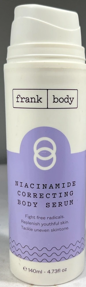 Frank Body Niacinamide Correcting Smoothing & Evening Body Serum Daily, 140 ml