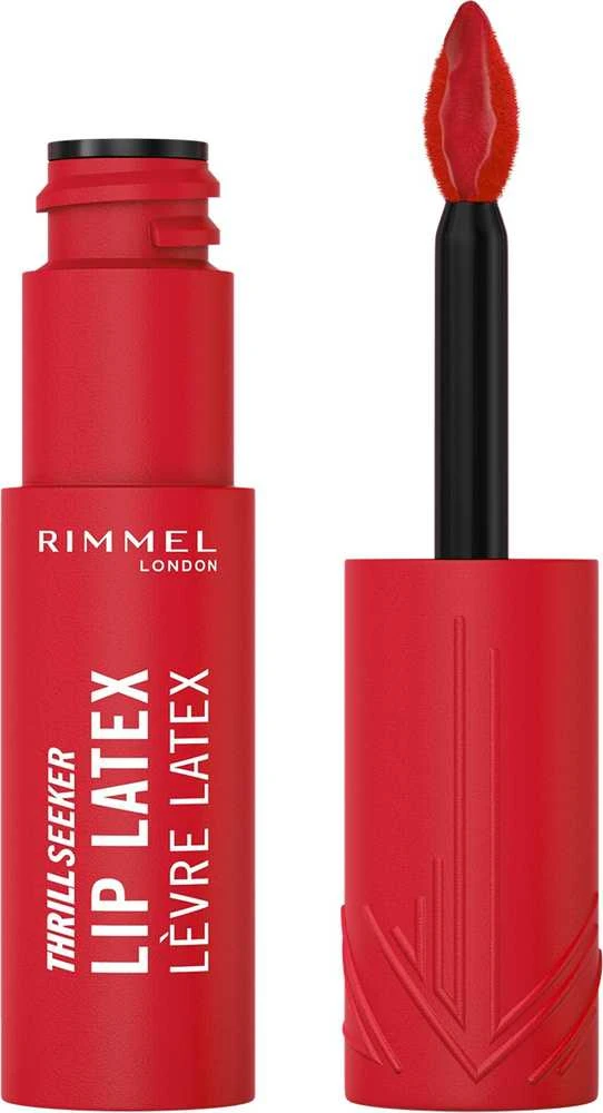 Rimmel London Thrill Seeker Lip Latex skystieji lūpų dažai, atspalvis: 400 Rimmel Raudona, 6 ml
