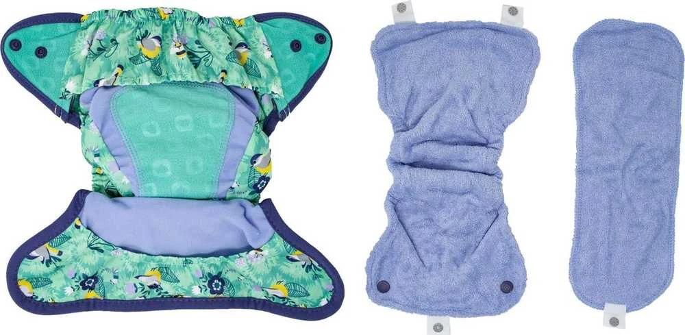 Close Caboo daugkartinės sauskelnės Pop-in AIO Round the Garden 4.5-16 kg, 1 vnt.