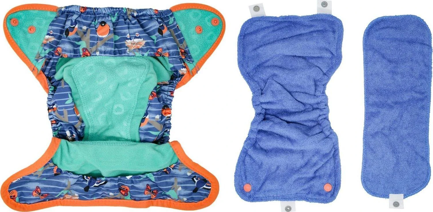 Close Caboo daugkartinės sauskelnės Pop-in AIO Twilight Garden 4.5-16 kg, 1 vnt.
