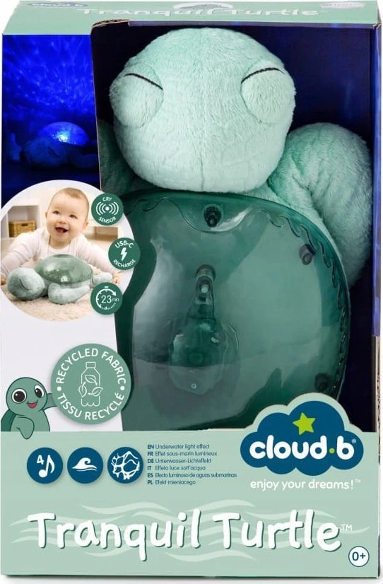 Cloud B migdukas projektorius su garsais Tranquil Turtle, žalios spalvos