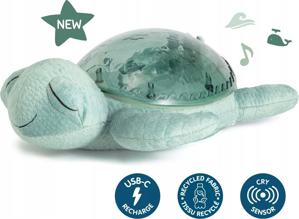 Cloud B migdukas projektorius su garsais Tranquil Turtle, žalios spalvos