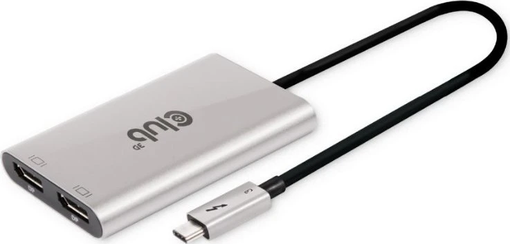 Club 3D Thunderbolt 3 į dvigubą DisplayPort adapterį