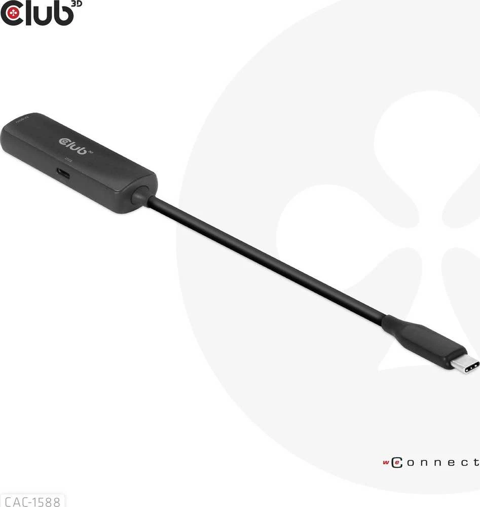 Club 3D Club3D USB-C adapteris su HDMI 8K60Hz/4K120Hz, aktyvus M/F adapteris, PD 3.0, HDR10+ ir DSC 1.2