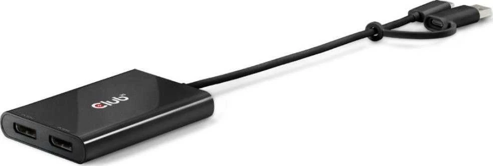 USB-C į 2x DisplayPort adapteris 4K raiška