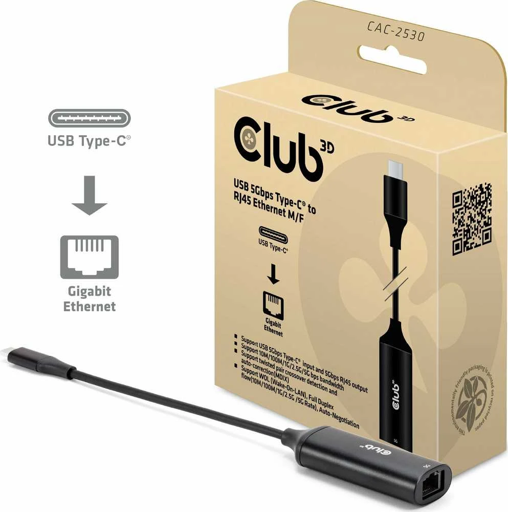 USB-C į RJ45 adapteris su pakuote