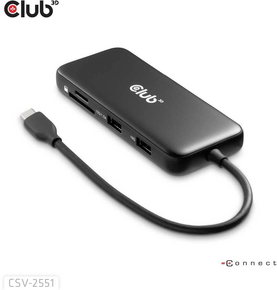 USB CLUB 3D CLUB3D CSV-2551 koncentratorius su USB C tipo jungtimi