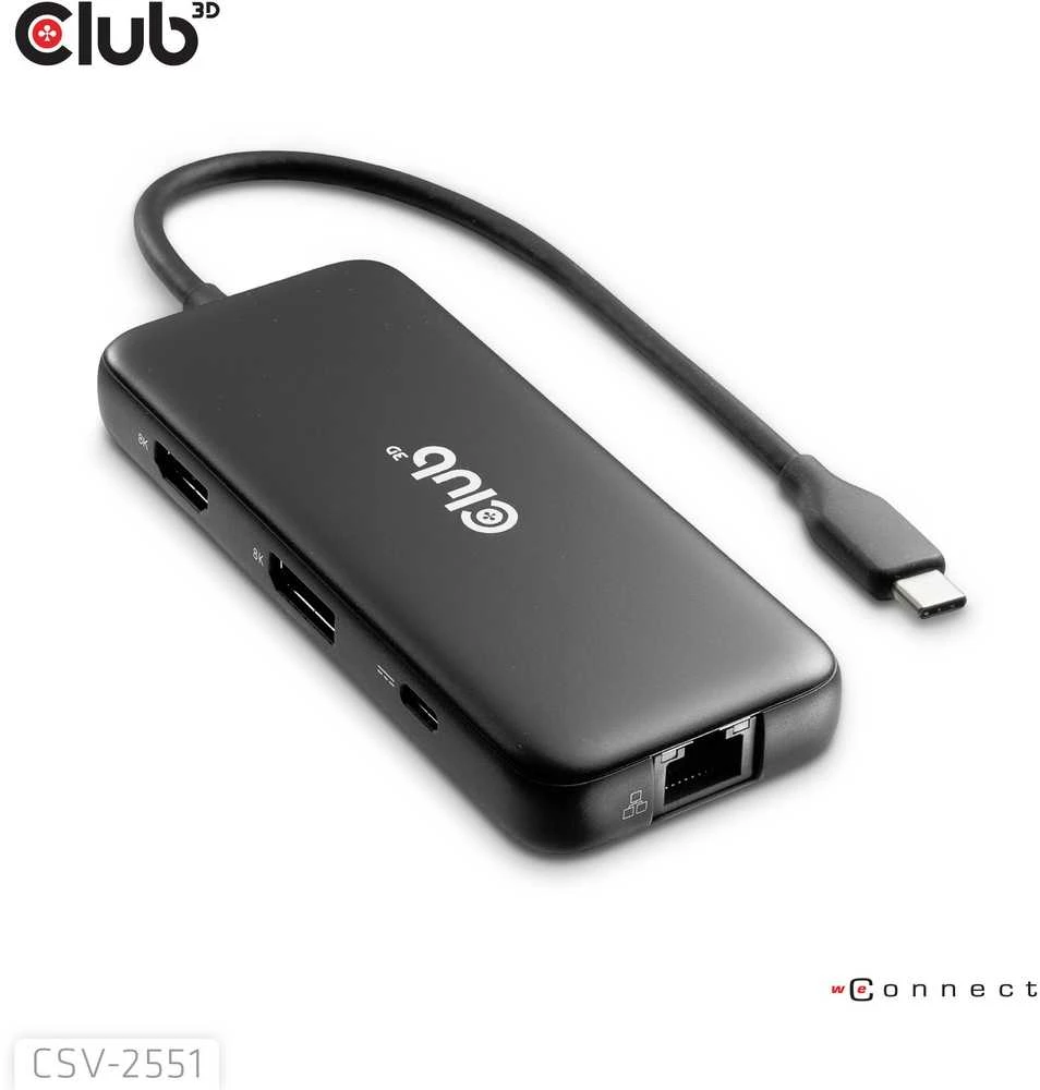 Club 3D CSV-2551 USB-C adapteris su HDMI ir tinklo jungtimi