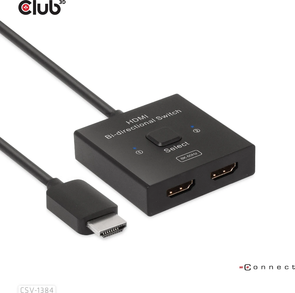 Club 3D CLD CLUB3D CSV-1384 KVM jungiklis Juoda