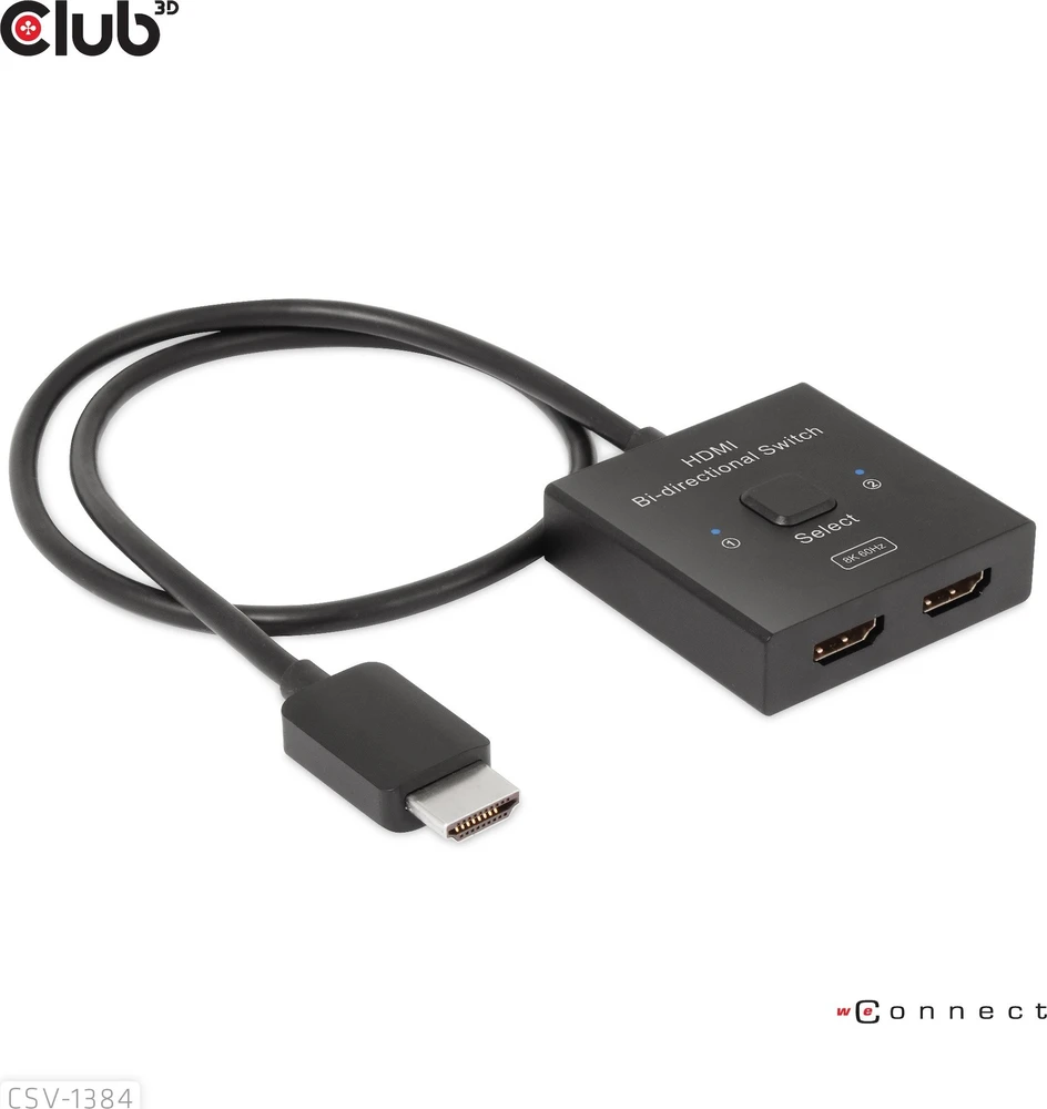 Club 3D CLD CLUB3D CSV-1384 KVM jungiklis Juoda