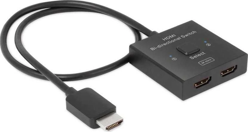 „Club 3D Club3D“ HDMI jungiklis „du viename“ dvikryptis 8K60Hz/4K120Hz UHD mažmeninė prekyba