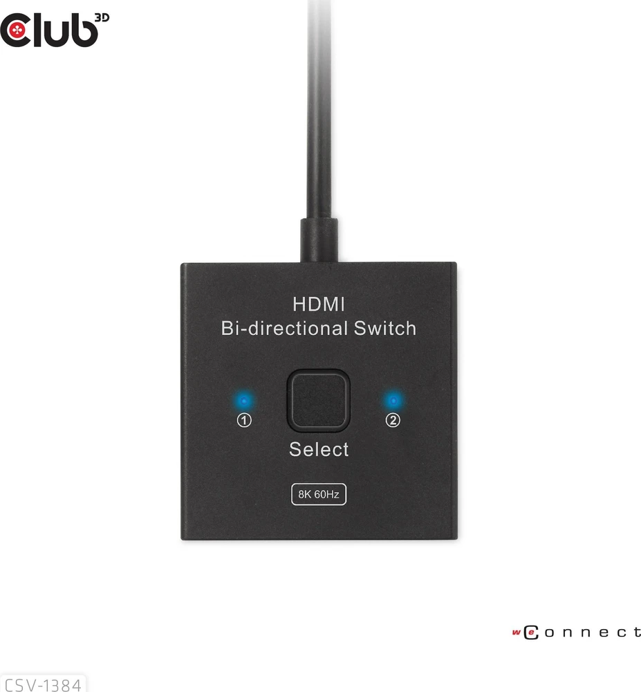 Club 3D CLD CLUB3D CSV-1384 KVM jungiklis Juoda