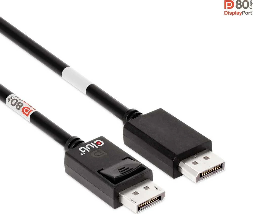Club 3D Club3D Kabelis DisplayPort 2.1 na DisplayPort 2.1 4K120Hz/8K60Hz HDR (M/M), 1.2m, juoda