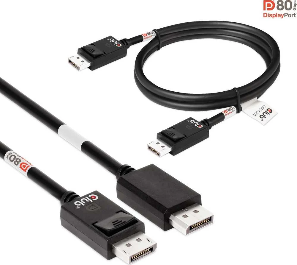 Club 3D Club3D Kabelis DisplayPort 2.1 na DisplayPort 2.1 4K120Hz/8K60Hz HDR (M/M), 1.2m, juoda