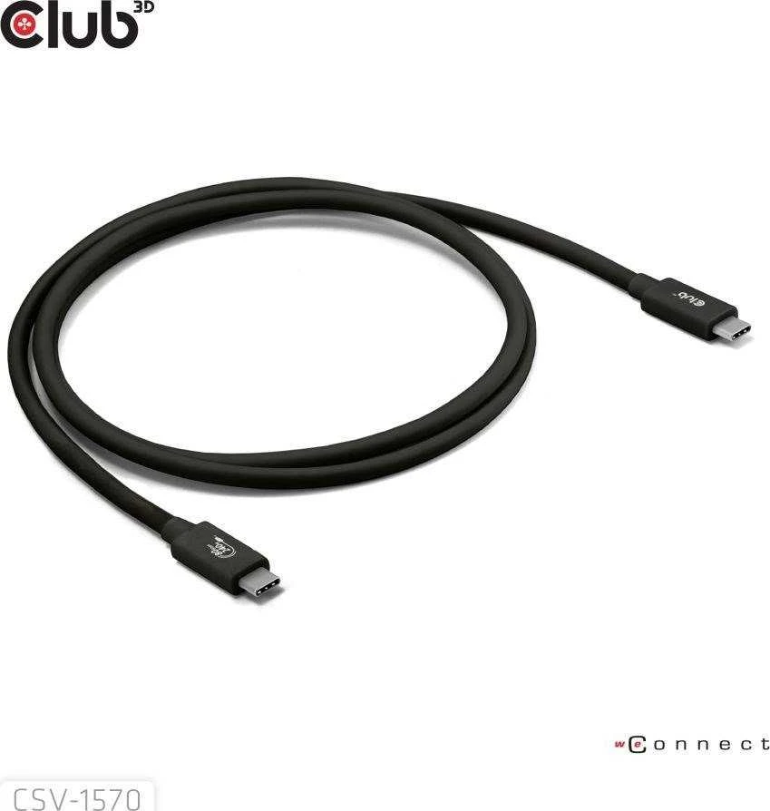 Kabelis USB Club 3D USB-C - USB-C 1 m Juodas (CAC-1570)