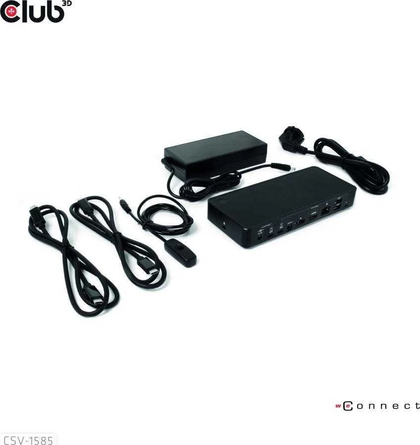 Club 3D Club3D KVM jungiklis 4K60Hz 2x USB-C> HDMI/DP/3xUSB/2xUSB-C/LAN mažmeninė prekyba