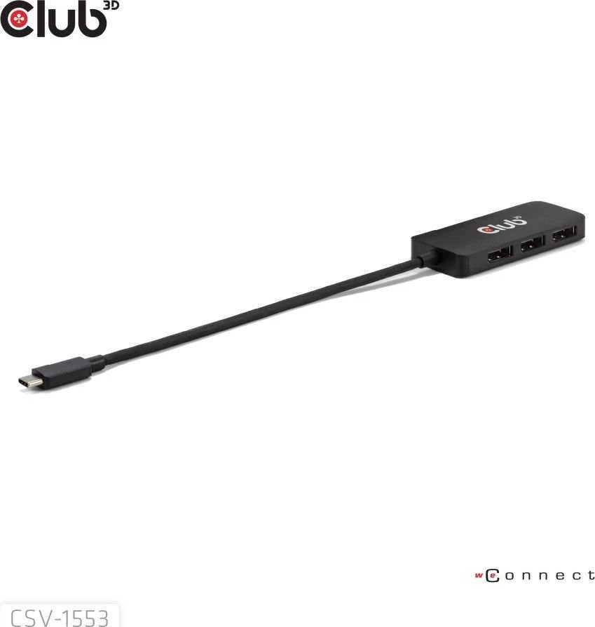 Club 3D CSV-1553 USB-C šakotuvas su trimis jungtimis