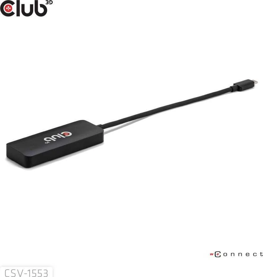 Club 3D CLUB3D CSV-1553 USB C tipo šakotuvai ir koncentratoriai, juodi