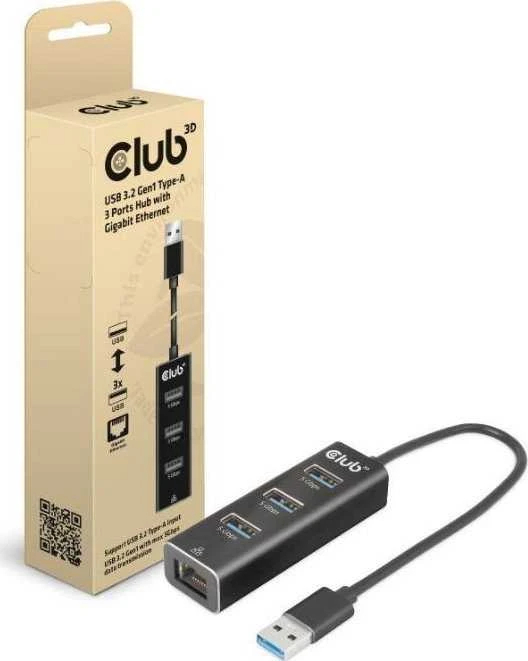 Club 3D Įvesties/išvesties šakotuvas USB3.2 3 prievadų/CSV-1430A CLUB3D